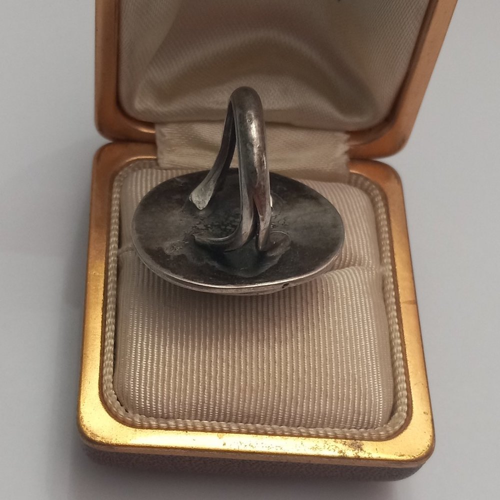 Vintage Silver Ring With Beautiful Turquoise Gems… - image 6